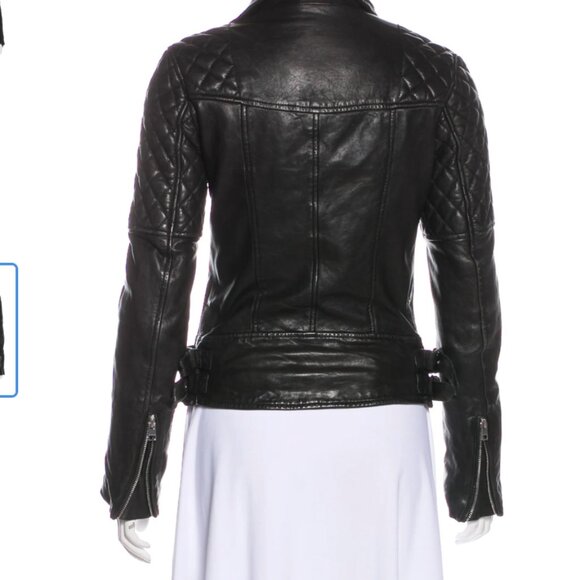 All Saints Leather Walker Jacket - Picture 3 of 3